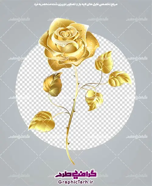 دوربری گل طلایی png دوربری گل طلایی png