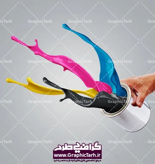 عکس برش خورده سطل رنگی عکس برش خورده سطل رنگی