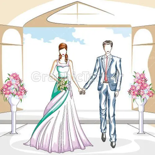 وکتور عروس و داماد وکتور عروس و داماد
