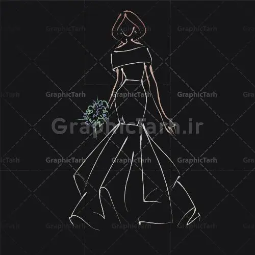 وکتور لباس عروس و داماد وکتور لباس عروس و داماد