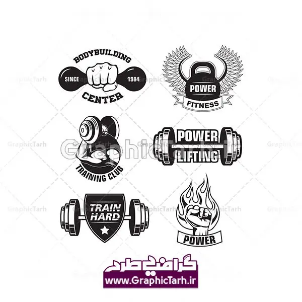 فایل وکتور لوگو بدنسازی لایه باز و طرح آیکن پرورش اندام GYM فایل وکتور لوگو بدنسازی لایه باز و طرح آیکن پرورش اندام GYM