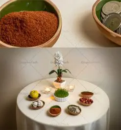 تصویر باکیفیت سفره هفت سین | مجموعه تصاویر استوک باکیفیت سفره هفت سین نوروز باستانی دانلود تصویر سفره هفت سین عید نوروز باکیفیت بالا عکس سفره هفت سین عید برای شما که به دنبال تصاویر باکیفیت در طراحی خود می باشید ارائه شده است. تصاویر  سفره هفت سین دارای کیفیت بسیار بالا ، با فرمت jpg تمام المان های موجود در این طرح تصویر با کیفیت می باشد. دانلود تصویر سفره هفت سین عید نوروز باکیفیت بالا طرح تصویر 7 سین عید باستانی نوروز شامل تصاویر با کیفیت: سبزه ، تنگ ماهی ، قرآن ، سیب ، سنبل ، سیر ، تخم مرغ رنگی ، سکه ، سنجد از طرح تصویر باکیفیت هفت سین  می توان برای طرح نوروز ، بنر تبریک سال نو و ... استفاده نمود. دانلود عکس سفره هفت سین عید نوروز , طرح لایه باز هفت سین نوروز , وکتور هفت سین گرافیکی عید باستانی نوروز و هفت سین : نوروز یکی از کهن‌ترین جشن‌های به جا مانده از دوران باستان است که اکنون در مناطق مختلف ایران و کشورهای فارسی زبان آغاز فصل بهار را جشن می گیرند. ابوریحان بیرونی در این باره می گوید : نوروز نخستین روز است از فروردین ماه و از این جهت روزِ نو نام کردند که پیشانی سال نو است. ایرانیان باستان عقیده داشتند، با آمدن نوروز، فروهرها (ریشه کلمه فروردین) یا رواح درگذشتگان به دنیا باز می گردند و اگر خانه را تمیز و بستگان را شاد ببینند خوشحال شده و برای بازماندگان خود دعا می‌فرستند. دانلود عکس سفره هفت سین عید نوروز با کیفیت بالا : در نوروز ایرانیان سفره هفت‌سین می آرایند. هفت سین از مشهورترین مراسم نوروز است. هفت سین گرد آوردن هفت چیز است که نام آن‌ها با حرف «س» آغاز گردد. معمولاً بین اشیاء ذیل: سیب، سنجد، سماق، سیر، سرکه، سبزه ، سمنو، سکه و ... هفت چیز برای هفت سین انتخاب می‌شود. در سفره هفت‌سین به‌صورت سنتی آینه، کتاب قرآن، شاهنامه یا دیوان حافظ، تنگ آب به‌همراه ماهی قرمز یا انار قرار می‌گیرد. عضو اصلی سفره سبزه است که در کنار شش سین دیگر، هفت‌سین را تشکیل می‌دهد. آبجکت لایه باز سفره هفت سین , هفت سین لایه باز, تایپوگرافی لایه باز سال نو مبارک دانلود طرح لایه باز سفره 7سین نوروز و خوشنویسی عید شما مبارک تایپوگرافی لایه باز نوروز مبارک ,طرح psd سال نو, طرح psd سال نو مبارک, طرح psd یا مقلب القلوب,طرح آماده بنر طرح آماده بنر عید, طرح آماده بنر نوروز, طرح وکتور سفره هفت سین عید نوروز طرح بنر لایه باز عید نوروز, طرح خوشنویسی, طرح خوشنویسی یا مقلب القلوب, طرح لایه بازعید نوروز, طرحpsd فایل لایه باز یا مقلب القلوب, گرافیک طرح,خوشنویسی لایه باز نوروز مبارک, نقاشی خط یا مقلب القلوب رایگان نمونه طرح 7 سین | دانلود عکس سفره هفت سین عید نوروز با کیفیت بالا
