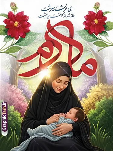طرح پوستر روز مادر با خوشنویسی مادرم ای فرشته سرشت طرح پوستر روز مادر با خوشنویسی مادرم ای فرشته سرشت | پوستر لایه باز روز مادر با تصویر هوش مصنوعی مادر و تایپوگرافی مادرم ای فرشته سرشت دانلود طرح لایه باز پوستر تبریک روز مادر مبارک با تصویر مادر و خوشنویسی مادرم ای فرشته سرشت خانه شد از کرامتت چو بهشت با قابلیت ویرایش فایل طرح پوستر لایه باز روز مادر با خوشنویسی مادرم ای فرشته سرشت خانه شد از کرامتت چو بهشت بیستم ماه جمادی الثانی مصادف با سالروز تولد حضرت فاطمه زهرا(س) است که به یُمن زادروز بانوی نمونه ی اسلام، این روز مبارک را روز مادر نامیده اند. حضرت فاطمه (س) اسوه و الگویی کامل در فضیلت و کمال است. بنر روز مادر با تایپوگرافی مادرم و با تصویر هوش مصنوعی مادر و فرزند طراحی بنر تبریک روز مادر با عکس مادر بصورت کاملا لایه باز با فرمت PSD با تصویرسازی مادر ، قابل ویرایش و تغییر سایز در نرم افزار فتوشاپ است. نمونه بنر psd ولادت حضرت زهرا و روز مادر در ابعاد 30 در 40 سانتی متر، با رزولوشن 300 از سایت گرافیک طرح قابل دانلود می باشد. طراحی پوستر لایه باز روز مادر مبارک شما می توانید با خرید اشتراک نمونه فایل طرح لایه باز روز زن و روز مادر را بصورت رایگان دانلود کنید. پس زمینه فایل طراحی بنر میلاد حضرت فاطمه زهرا (س) و روز مادر سبز و رنگبدی تصویر روشن می باشد. دانلود طرح بنر روز مادر و با تایپوگرافی مادر طراحان مجموعه گرافیک طرح سعی بر طراحی زیبای روز مادر داشته تا رضایت همکاران و مشتریان عزیز را به طور کامل جلب نمایند. جهت اطلاع از جدیدترین طرح های سایت ، در کانال تلگرام گرافیک طرح عضو شوید. گرافیک طرح مرجع تخصصی طرح های لایه باز با کیفیت و ایرانی تصویرسازی مادر,تایپوگرافی مادر,کالیگرافی مادرم روزت مبارک,پوستر روز مادر,طرح psd بنر روز مادر و پوستر تبریک روز مادر مبارک فایل نمونه طراحی بنر لایه باز ولادت حضرت زهرا (س) ,دانلود طرح پوستر روز مادر,فایل لایه باز تبریک روز مادر,طراحی لایه باز اطلاعیه میلاد حضرت زهرا و روز مادر,طراحی گرافیکی پوستر تبریک روز مادر,طرح لایه باز روز زن
