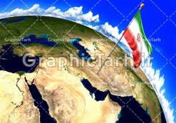 استوک نقشه ایران و پرچم ایران با کیفیت