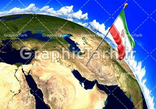 استوک نقشه ایران و پرچم ایران با کیفیت