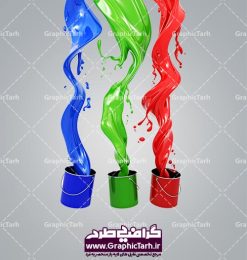 تصویر دوربری سطل رنگ png