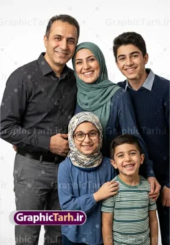 عکس خانواده ایرانی شامل پدر مادر فرزندان | طرح عکس با کیفیت خانواده ایرانی ساخته شده با هوش مصنوعی و با پس زمینه سفید دانلود فایل طرح تصویر خانواده ایرانی ساخته شده با هوش مصنوعی و عکس با کیفیت خانواده پر جمعیت شامل پدر مادر محجبه و فرزندان با پس زمینه سفید و قابل ویرایش تصویر با کیفیت خانواده ایرانی برای شما که به دنبال تصاویر با کیفیت در طراحی خود می باشید. فایل عکس خاناوده با حجاب و با کیفیت بسیار بالا و با فرمت jpg عکس هوش مصنوعی خانواده ایرانی شامل پدر مادر فرزندان طرح تصویر با کیفیت تصویرسازی خانواده ایرانی بهمراه خانواده مناسب چاپ در ابعاد بالا می باشد. فایل عکس خاناوده ساخته شده با هوش مصنوعی AI را از سایت گرافیک طرح و از طریق لینک بالا می توانید دانلود کنید. طرح تصویرسازی خانواده ایرانی پر جمعیت شما می توانید با خرید اشتراک نمونه طرح تصویر هوش مصنوعی خانواده ایرانی را بصورت رایگان و با کیفیت بالا دانلود کنید. جهت اطلاع از جدیدترین طرح های سایت و دانلود رایگان ، در کانال تلگرام عضو شوید. گرافیک طرح مرجع تخصصی طرح های لایه باز با کیفیت و ایرانی مجموعه عکس های با کیفیت حجاب ، طرح تصویرسازی هوش مصنوعی خانوادگی ، دانلود عکس هوش مصنوعی با کیفیت بالا و مناسب چاپ دانلود عکس رایگان برای طراحی، دانلود عکس برای طراحی، عکس کارتونی باکیفیت دختر ایرانی ، عکس با کیفیت مدل زن با حجاب، عکس با کیفیت هوش مصنوعی ، دانلود تصویر خانواده و با کیفیت بالا