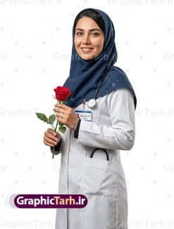 دانلود عکس پزشک زن با حجاب ایرانی با شاخه گل رز در دست | فایل عکس خام و با کیفیت خانم پزشک و پرستار زن ایرانی با شاخه گل رز در دست ساخته شده با هوش مصنوعی و با پس زمینه سفید دانلود فایل طرح تصویر Ai پزشک و دکتر زن ایرانی ساخته شده با هوش مصنوعی و عکس با کیفیت خانم پرستار با حجاب و عفاف با شاخه گل رز در دست و پس زمینه سفید و قابل ویرایش تصویر با کیفیت پزشک و پرستار زن ایرانی برای شما که به دنبال تصاویر با کیفیت در طراحی خود می باشید. فایل عکس خانم دکتر با حجاب و با کیفیت بسیار بالا و با فرمت jpg دانلود عکس پزشک زن با حجاب ایرانی با شاخه گل رز در دست با پس زمینه سفید طرح تصویر با کیفیت تصویر پزشک زن ایرانی مناسب چاپ در ابعاد بالا می باشد. فایل عکس پرستار زن ساخته شده با هوش مصنوعی AI را از سایت گرافیک طرح و از طریق لینک بالا می توانید دانلود کنید. طرح عکس هوش مصنوعی پرستار زن ایرانی با حجاب شما می توانید با خرید اشتراک نمونه طرح تصویر هوش مصنوعی پزشک و پرستار زن با حجاب را بصورت رایگان و با کیفیت بالا دانلود کنید. جهت اطلاع از جدیدترین طرح های سایت و دانلود رایگان ، در کانال تلگرام عضو شوید. گرافیک طرح مرجع تخصصی طرح های لایه باز با کیفیت و ایرانی مجموعه عکس های با کیفیت حجاب ، طرح تصویرسازی هوش مصنوعی ایرانی ، دانلود عکس هوش مصنوعی با کیفیت بالا و مناسب چاپ نمونه عکس رایگان برای طراحی، دانلود عکس برای طراحی، عکس کارتونی باکیفیت پرستار دختر ایرانی ، عکس با کیفیت مدل زن با حجاب، عکس با کیفیت هوش مصنوعی ، دانلود تصویر خانم پزشک و با کیفیت بالا